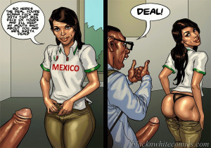 Cartoon interracial comics