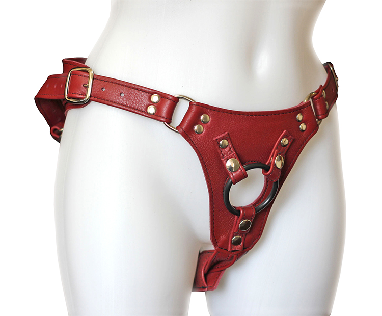 Strap on harness leather lesbian