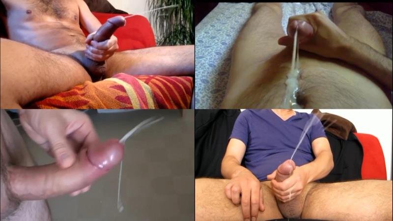 Solo male jerking cock hands