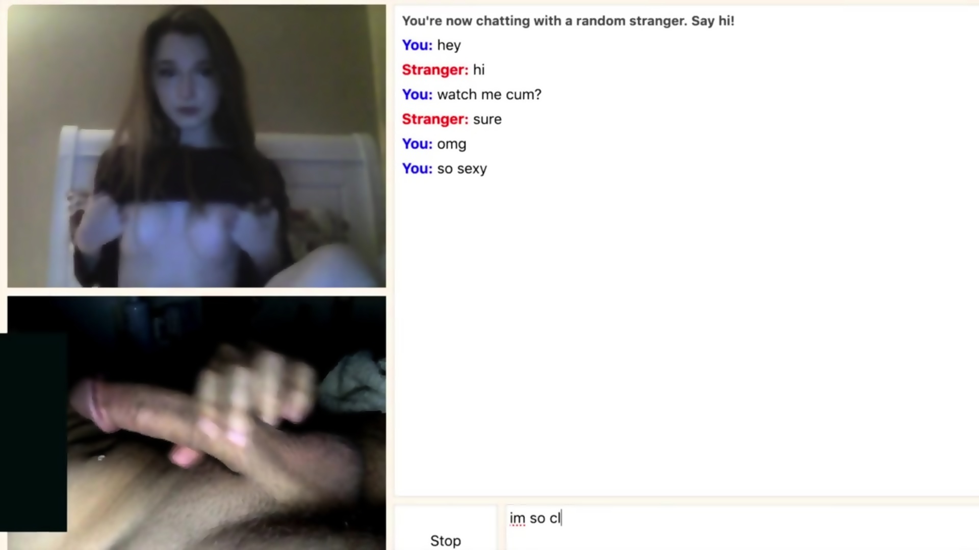 Omegle girl gets naughty