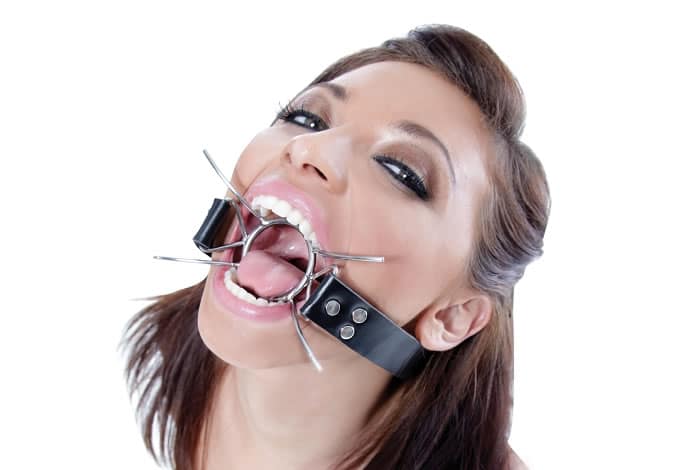 Tortured girls with a opening mouth gag porn