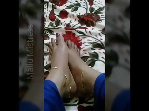 Indian mistress feet worship session
